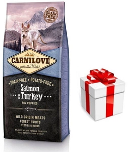 Carnilove Salmon & Turkey for Puppies 12kg + Staigmena Šunui