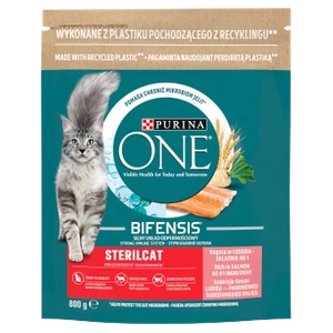 PURINA ONE Bifensis Sterilcat lašišų gausus kačių ėdalas 800g