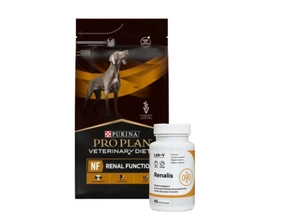 PURINA Veterinary PVD NF Renal Function 3kg + LAB-V Renalis 45 kapsulėsj