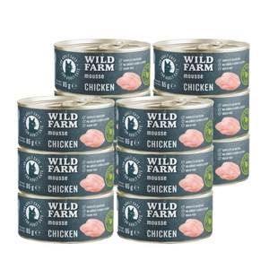 WILD FARM Mousse Chicken 12x85g - putėsiai be grūdų katėms