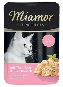 Miamor Feine Filets - drėgnas kačių maistas tunų filė su krabais 100g