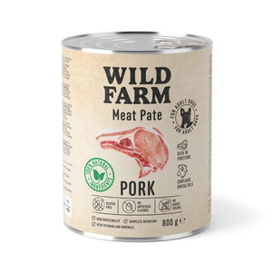 WILD FARM Pate Pork 800g ėdalas šunims be glitimo