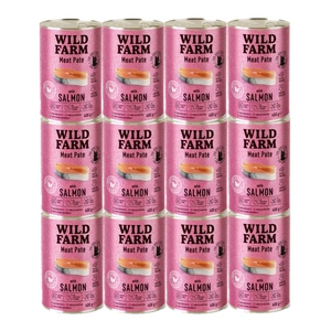 WILD FARM Paštetas su lašiša 12x400g - maistas katėms be glitimo