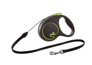 FLEXI Black Design žalias M pavadėlis - 5 m iki 20 kg - virvė