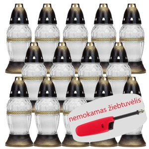 LUKS antkapinis deglas 401C 21cm 14vnt + nemokamas žiebtuvėlis