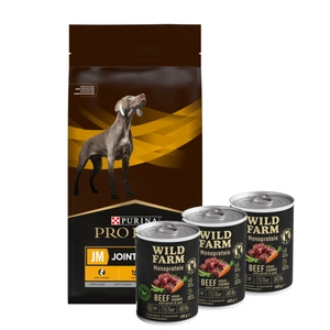 PURINA Veterinary PVD NF Renal Function 12kg + Wild Farm Monoprotein Beef 3x400g hipoalerginis maistas šunims