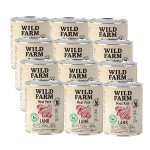 WILD FARM Pate Lamb 12x800g ėdalas šunims be glitimo