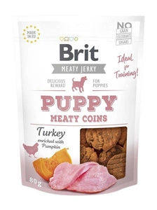 BRIT Jerky Snack Turkey Meaty Coins šuniukams 80g