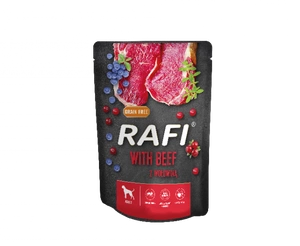 Rafi su jautiena šunims - paketėlis 300g (juoda pakuotė)