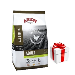 Arion Original Grain Free Chicken & Potato sausas maistas suaugusiems šunims 12kg + Staigmena Šunui
