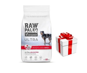 Vetexpert RAW PALEO ULTRA BEEF ADULT MEDIUM/ LARGE 10KG + Staigmena Šunui