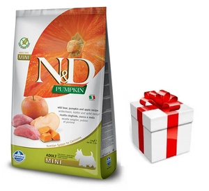 Farmina N&D Pumpkin Grain Free canine BOAR AND APPLE ADULT MINI 7kg + STAIGMENA ŠUNUI