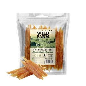 WILD FARM minkštos vištienos juostelės 500g skanėstai šunims
