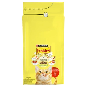 PURINA Friskies kačių ėdalas su jautiena ir vištiena bei daržovėmis 1,7kg