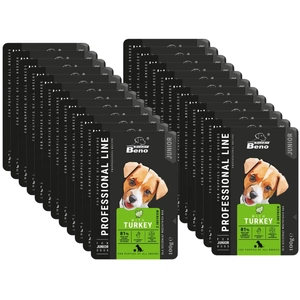SUPER BENO Junior visų veislių šuniukų paketėlis su kalakutiena 24x100g