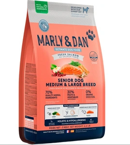 Marly & Dan Senior Dog Medium & Large Breed Fresh Salmon Holistic & Hypoallergenic 3 kg sausas maistas