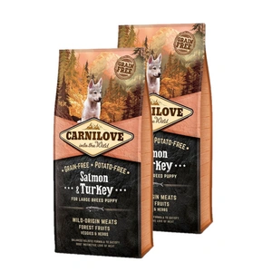 Carnilove lašiša ir kalakutiena didelių veislių šuniukams 2x12kg