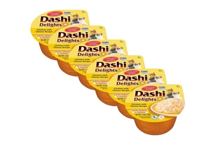 Inaba DASHI papildomas kačių maistas - vištienos ir sūrio skonio sultinys 6x70 g