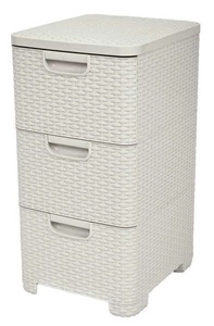 Curver Knygų spinta su stalčiais 3x14L STILIUS kreminis