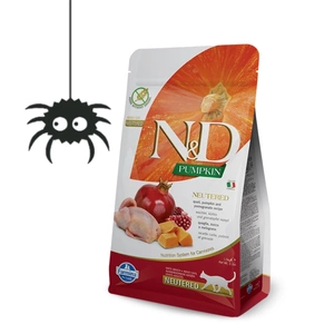 Farmina N&D Pumpkin feline Kiaulių, moliūgų ir pomegranatų NEUTERINUOTAS RECEPTAS 1,5kg
