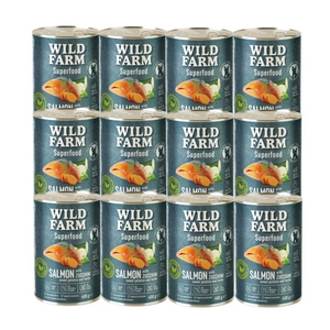 Wild Farm Superfood Salmon lašiša 12x400 g pašaro šunims be grūdų