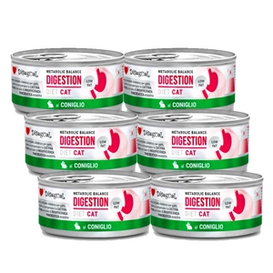 Disugual Veterinary drėgnas kačių ėdalas DIGESTION Rabbit (suaugusiems) 6x85g