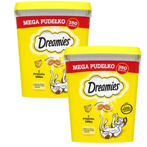 DREAMIES Mega Box 2x350 g - papildomas ėdalas suaugusioms katėms su gardžiu sūriu