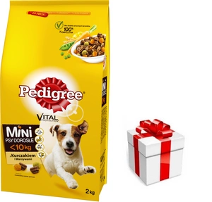 PEDIGREE Adult 2kg (mažų veislių) - sausas maistas šunims su vištiena ir daržovėmis + STAIGMENA ŠUNUI
