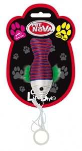 Pet Nova Žaislas katėms spalvotos žuvys 10x4cm