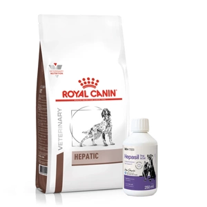 ROYAL CANIN Hepatic HF 16 7kg + Lab-v Hepasil Dog & Cat preparatas šunų ir kačių kepenų veiklai gerinti 250 ml
