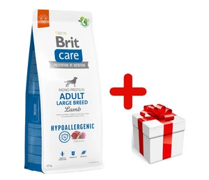 BRIT CARE Dog Hypoallergenic Adult Large Breed Lamb 12kg + STAIGMENA ŠUNUI