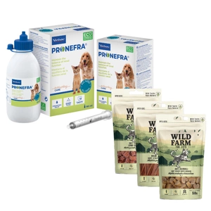 Virbac Pronefra 60ml + WILD FARM MIX 3x50 g kačių skanėstai
