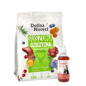 DOLINA NOTECI Premium sausas šunų maistas 3kg + LAB V Lašišų aliejus šunims ir katėms 500ml