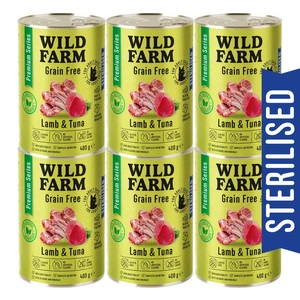WILD FARM Premium Grain Free Lamb and Tuna 6x400g - sterilizuotų kačių ėdalas be grūdų