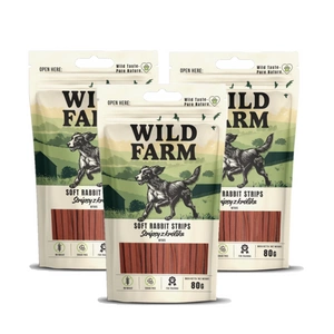 WILD FARM triušienos juostelės 3x80g skanėstai šunims