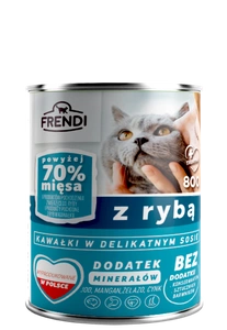 Frendi gabaliukai subtiliame padaže su žuvimi 800g katėms