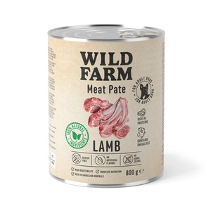 WILD FARM Pate Lamb 800g ėdalas šunims be glitimo