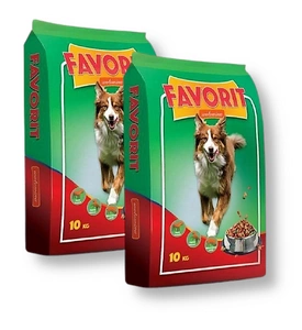 Favorit sausas maistas šunims su jautiena 2x10kg