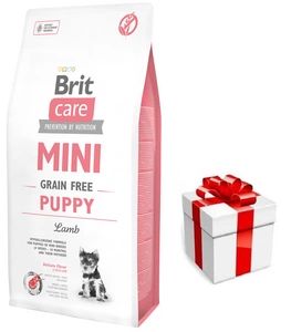 BRIT CARE Mini Grain-Free Puppy Lamb 2kg + STAIGMENA ŠUNUI
