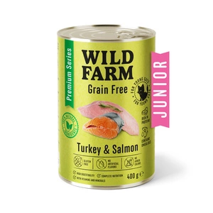 WILD FARM Premium Grain Free Turkey and Salmon Junior 400g - kačiukų ėdalas be grūdų