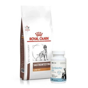 ROYAL CANIN Gastro Intestinal Low Fat LF22 6kg + LAB-V Synbiotic Vet - virškinamojo trakto sveikata ir žarnyno mikroflora šunims ir katėms 45 kapsulės