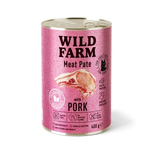 WILD FARM Paštetas su kiauliena 400g - maistas katėms be glitimo
