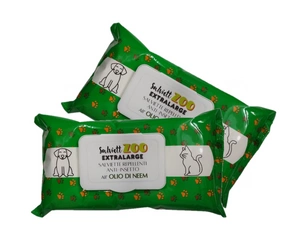 SalviettZOO XL - šunų ir kačių priežiūros servetėlės 2x40vnt (su neemo aliejumi)