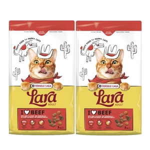 VERSELE-LAGA Lara Adult Beef 2x7kg - Suaugusių kačių ėdalas su jautienos skoniu
