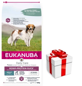 EUKANUBA-Adult Daily Care Mono-Protein duck-12kg + Staigmena Šunui