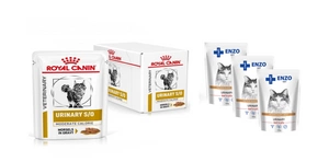 ROYAL CANIN Cat Urinary Moderate Calorie 12x85g + ENZO VET šlapalas su jautiena želė katėms 3x100g