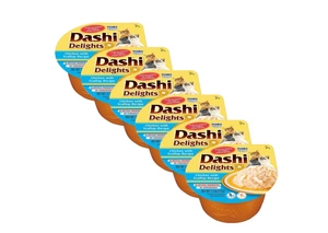 Inaba DASHI papildomas kačių ėdalas - vištienos ir šukučių skonio sultinys 6x70 g