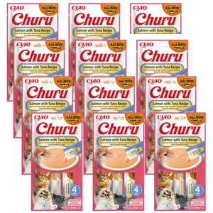 INABA CAT CHURU lašiša su tunu 12x(4x14g)