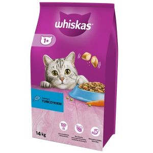 WHISKAS Adult 14kg - sausas kačių maistas su tunu ir daržovėmis