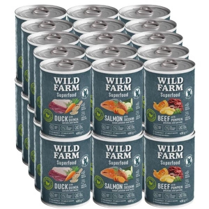 WILD FARM Superfood Mix Flavours 30x400g ėdalas šunims be grūdų